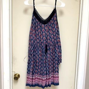 Bohemian style flowy hippie dress
